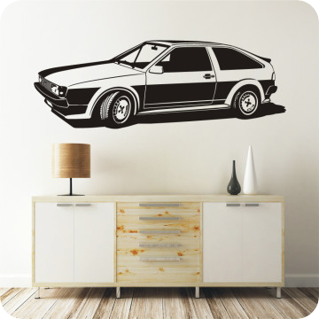 Wandtattoos | Wandtattoo VW Scirocco 1986