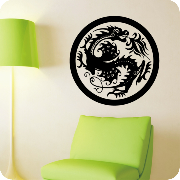 Wandtattoos | Wandtattoo Drachen Ornament 