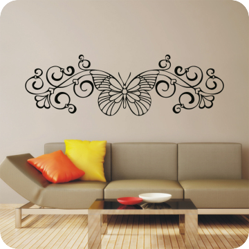 Wandtattoos | Wandtattoo Ornament Schmetterling