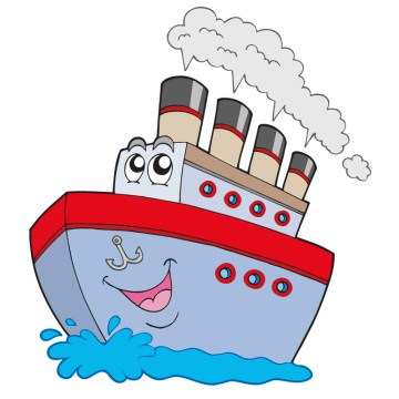 Wandtattoos | Kinder Wandtattoo Dampschiff