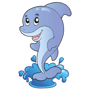 Bild zu Kinder Wandtattoo Delfin 1