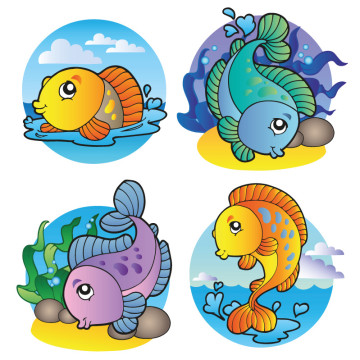 Wandtattoos | Kinder Wandtattoo Fische 5
