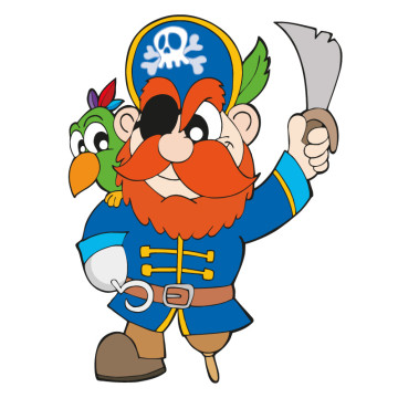Wandtattoos | Kinder Wandtattoo Pirat mit Holzbein