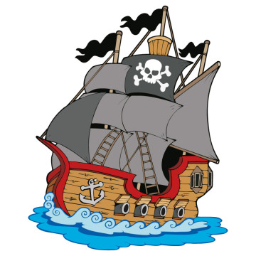 Wandtattoos | Kinder Wandtattoo Piraten-Schiff