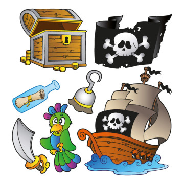 Wandtattoos | Kinder Wandtattoo Piratenkram