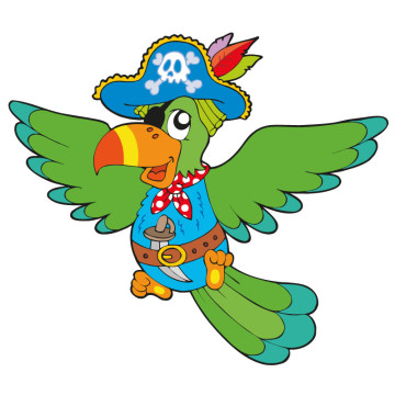 Wandtattoos | Kinder Wandtattoo Piratenpapagei