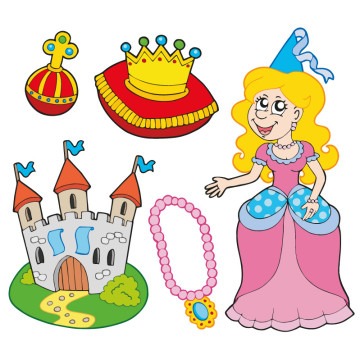 Wandtattoos | Kinder Wandtattoo Prinzessin Set