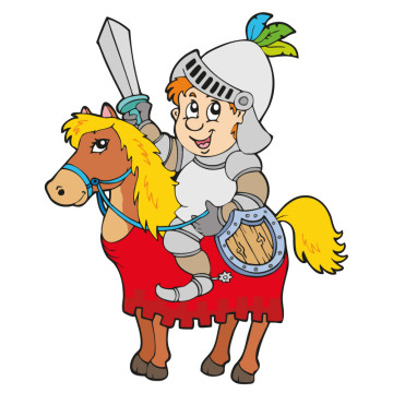 Wandtattoos | Kinder Wandtattoo Ritter mit Pferd