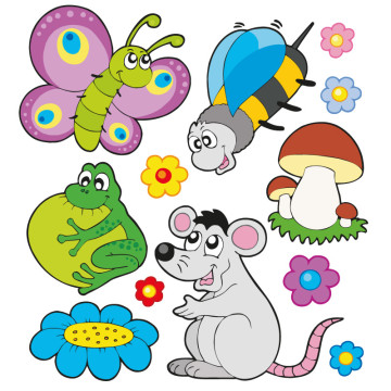 Wandtattoos | Kinder Wandtattoo Tiere im Garten 2
