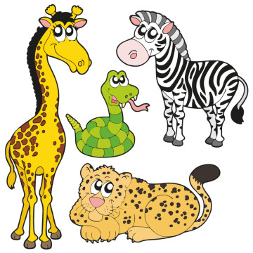 Wandtattoos | Kinder Wandtattoo Zootiere Set 2