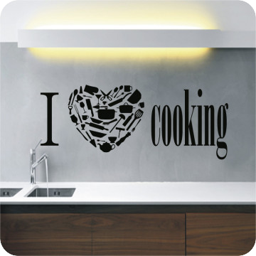Wandtattoos | Wandtattoo I love cooking