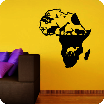 Bild zu Wandtattoo Afrika Map Safari 