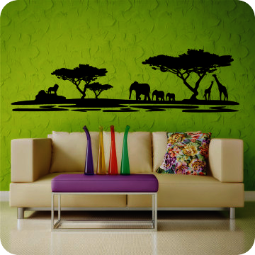 Wandtattoos | Wandtattoo Afrika Savanne