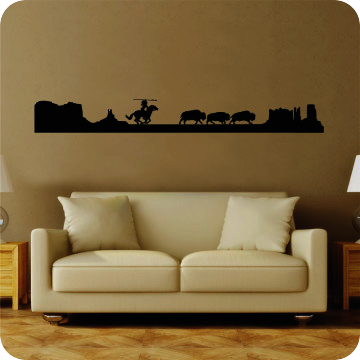 Bild zu Wandtattoo Bisonjagd
