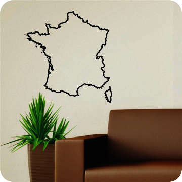 Bild zu Wandtattoo Frankreich Umriss