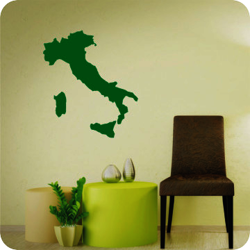 Bild zu Wandtattoo Italien Umriss 2