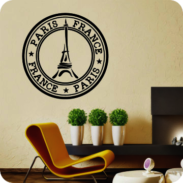 Bild zu Wandtattoo Paris Stamp