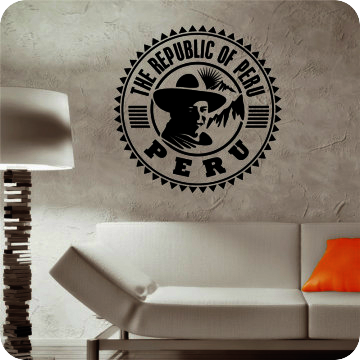 Bild zu Wandtattoo Peru Stamp