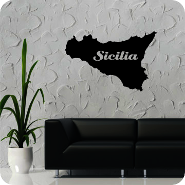 Bild zu Wandtattoo Sizilien Umriss 2