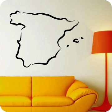 Bild zu Wandtattoo Spanien Umriss