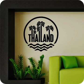Bild zu Wandtattoo Thailand Palmenlogo