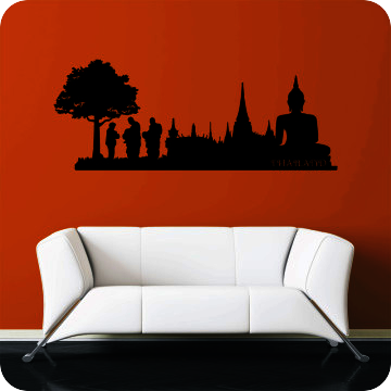Bild zu Wandtattoo Thailand Silhouette