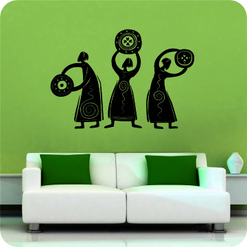 Wandtattoos | Wandtattoo afrikanische Figuren