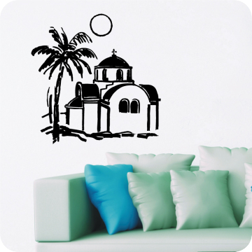 Bild zu Wandtattoo griechische Kirche