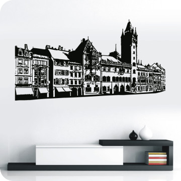 Bild zu Wandtattoo Basel Rathaus & Marktplatz