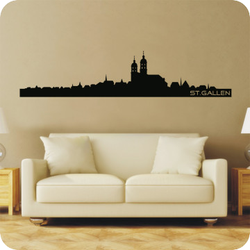 Wandtattoos | Wandtattoo Skyline St.Gallen