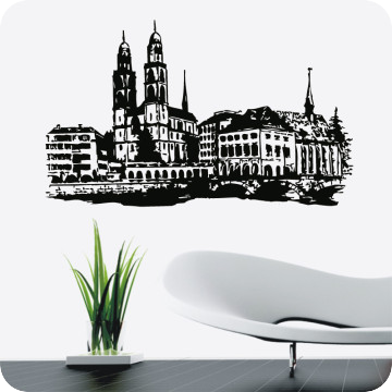 Bild zu Wandtattoo Zürich Grossmünster