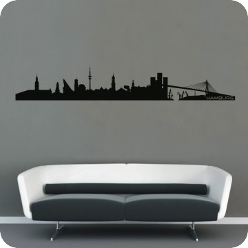Bild zu Wandtattoo Skyline Hamburg