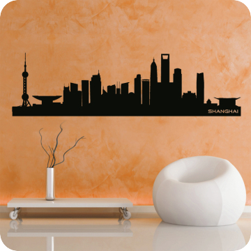 Bild zu Wandtattoo Skyline Shanghai