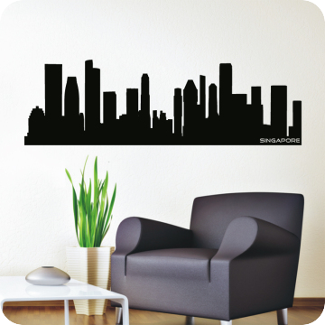 Bild zu Wandtattoo Skyline Singapore