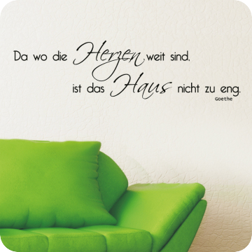 Bild zu Wandtattoo Da wo die Herzen weit sind...