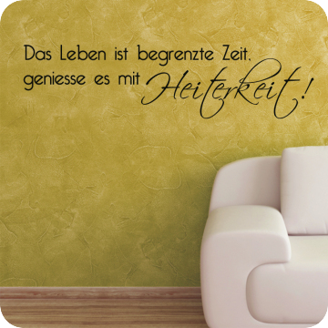 Bild zu Wandtattoo Das Leben ist begrenzte Zeit...