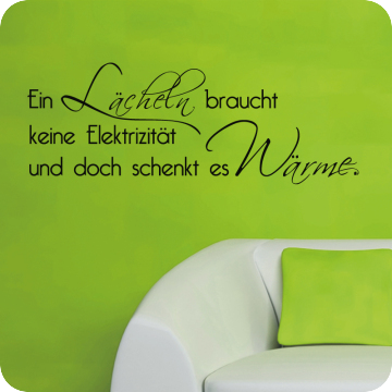 Bild zu Wandtattoo Ein Lächeln braucht keine Elektrizität...