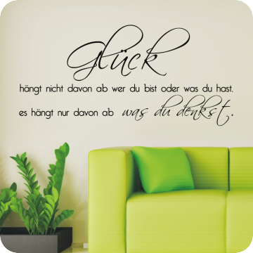 Bild zu Wandtattoo Glück hängt nicht davon ab...