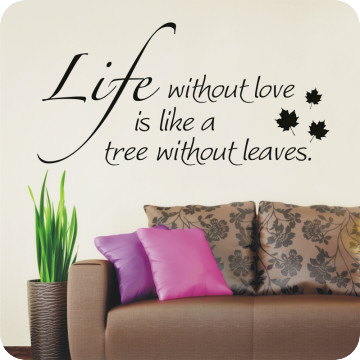 Bild zu Wandtattoo Life without Love..