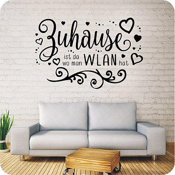 Wandtattoos | Wandtattoo Zuhause ist da wo man WLAN hat