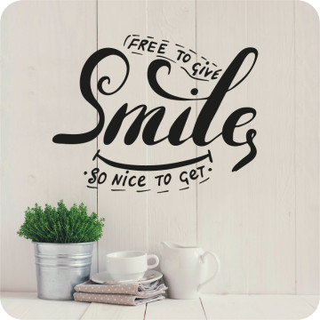 Bild zu Wandtattoo free to give Smile