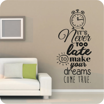Bild zu Wandtattoo it's never too late