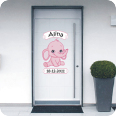 Geburts Sticker Elefant für Mädchen - Bild 2