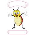 Geburts Sticker Käfer für Mädchen - Bild 1