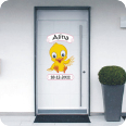 Geburts Sticker Küken für Mädchen - Bild 2