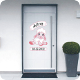 Geburts Sticker Schäfchen für Mädchen - Bild 2