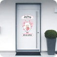 Geburts Sticker Schaf mit Herz für Mädchen - Bild 2