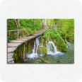 Leinwandbild Holzsteg - Bild 1