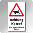Schild Achtung Katze - Bild 1