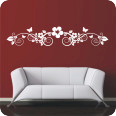 Wandtattoo Blumenranke mit Schmetterlingen - Bild 1